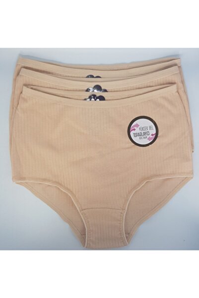 Papatya 3'lü Paket Ten Özel Kalıp Yüksek Bel Toparlayıcı Külot 3978 Fua Shop