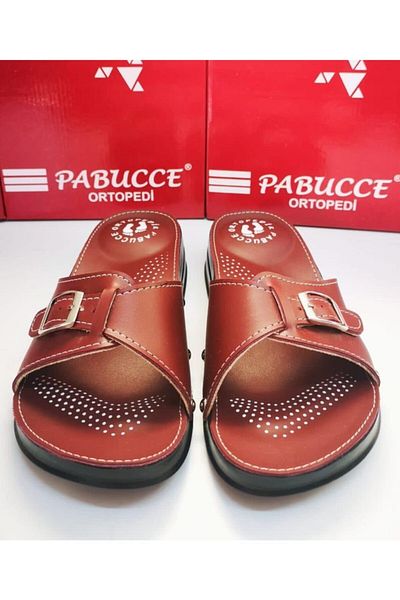 PABUCCE Women's Burgundy Full Orthopedic Comfort Anatomical Slippers Heel Spur