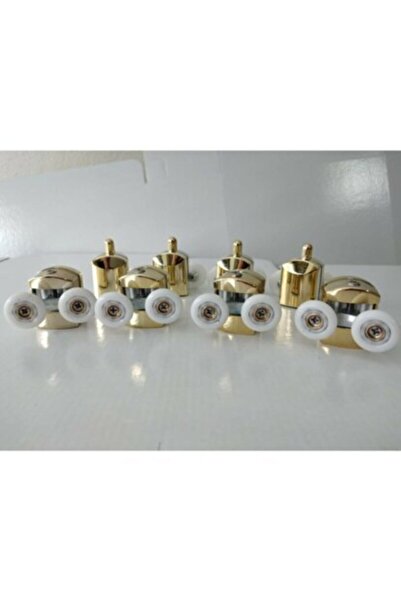 Genel Markalar Duşakabin Tekeri Tekerleği 8'li Set Parlak Gold