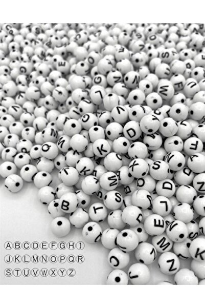 Hedef Bijuteri خرز على شكل كرة سوداء مستديرة 8 مم على خلفية بيضاء، خرز على شك...