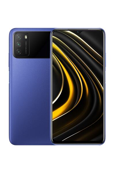 POCO M3 64 Gb Mavi Cep Telefonu (K.V.K TEKNİK SERVİS GÜVENCESİ ALTINDADIR.)