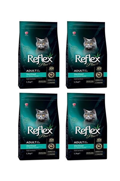 Reflex Plus Tavuklu Kısırlaştırılmış Kedi Maması 1,5 Kg X 4 Adet