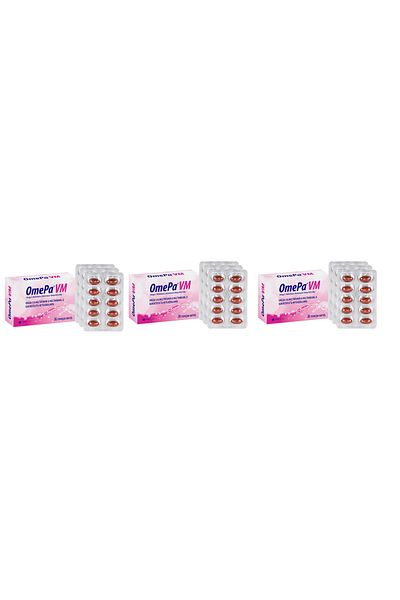 Omepa Vm Food Supplement - 30 Soft Capsules, 3 Pack