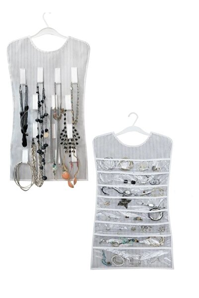 Buffer Elbise Şeklinde Takı Düzenleyici Iki Taraflı Mücevherler Ve Takılar Için Takı Organizer