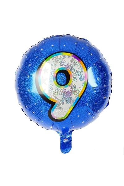 ikm balon رقائق رقائق مستديرة بالون أزرق 9