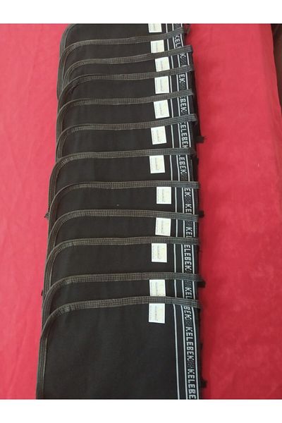 Kelebek Kese Bath Washcloth 12 Pieces Black Ottoman