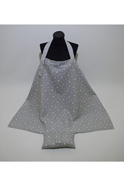 paris in paris Κάλυμμα θηλασμού με επένδυση από 100% οργανικό ύφασμα μουσελίνας με σχέδιο γκρι αστέρι