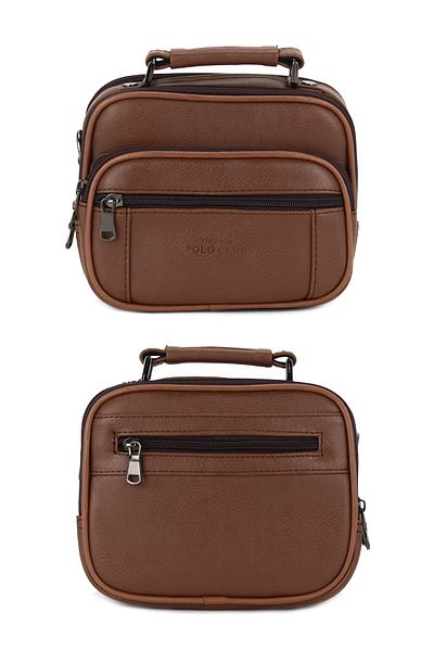 VİNTAGE POLO CLUB Men's Handbag with Shoulder Strap Waterproof External Surface