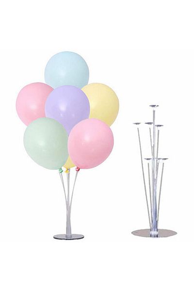 Parti dolabı Balloon Stand 7 Pieces and Mixed Color Macaron Balloons 10 Pieces