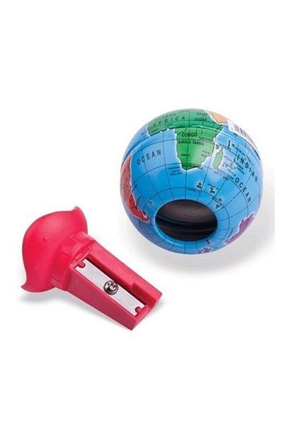 Maped World Pencil Sharpener Globe Single Hole 3 Pieces