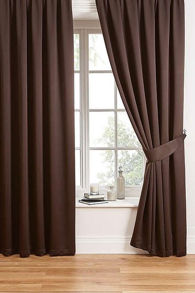VANESSA PERDE Blackout 100% Blackout Curtain Non-Pleated Plain Stitching Catalog Product 1st Class Fabric Quality Brown