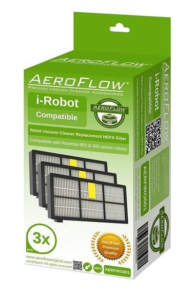 AeroFlow I-robot Roomba 800/900 - 3-pack Filter