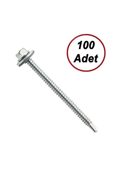 ZUBİZUBİ Trapez Çatı Vidası 5.5 X 120 Mm Matkap Uçlu Saç Vidası Akıllı Vida (...