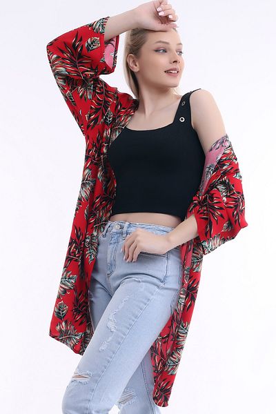 d dnz fashion Women's Patterned Long Kimono