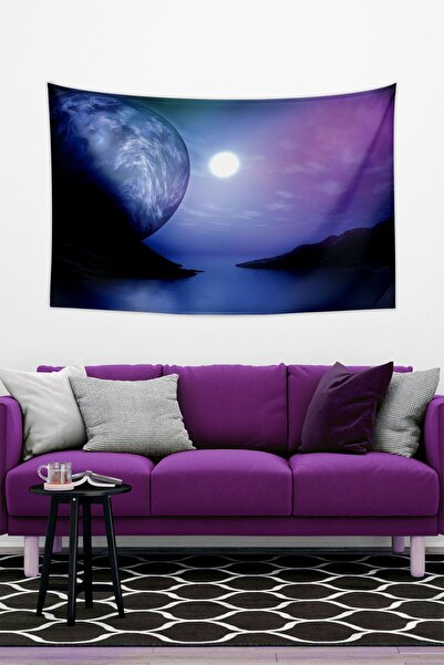 Vagonik Сюрреалістичний килим для стін «Повний місяць» 70 × 100 см