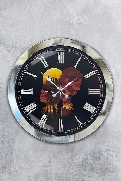 Kasva Concept 36 Cm Chrome Metal Separate World Wall Clock