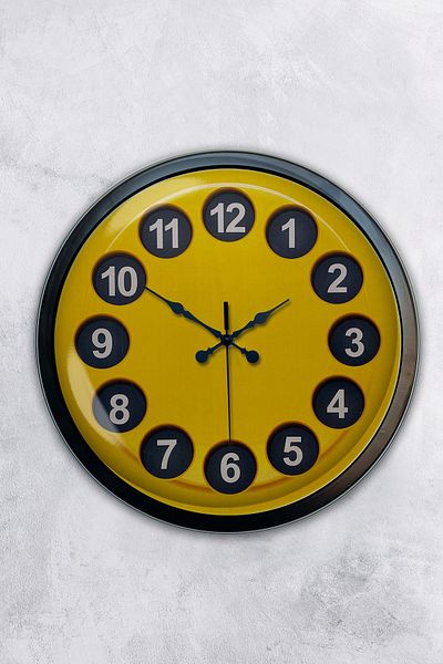 Kasva Concept 40 cm Black Metal Vintage Telephone Wall Clock