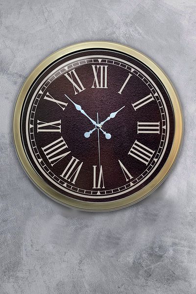 Kasva Concept Gift 40 cm Antique Metal Classy Wall Clock