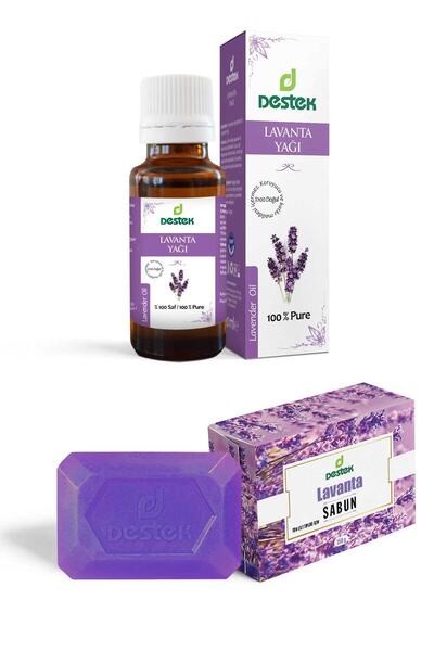 Destek زيت اللافندر وصابون اللافندر (مجموعة من 2)