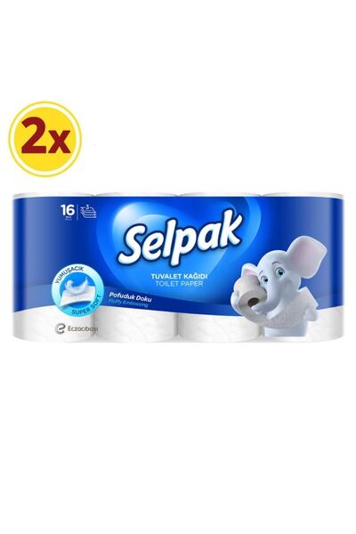Selpak Tuvalet Kağıdı Hijyen 16 Lı X 2 Adet