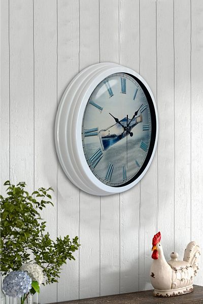 Kasva Concept Gift 40 cm White Metal Lost Wall Clock