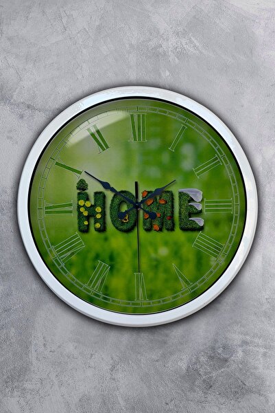 Platin Saat هدية ساعة حائط منزلية معدنية بيضاء مقاس 40 سم