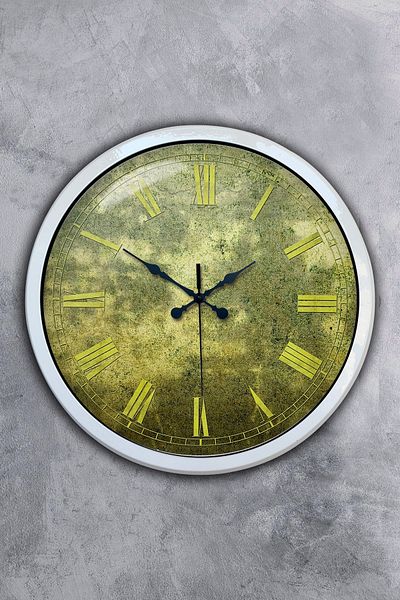 Kasva Concept Gift 40 cm White Metal Antique Wall Clock