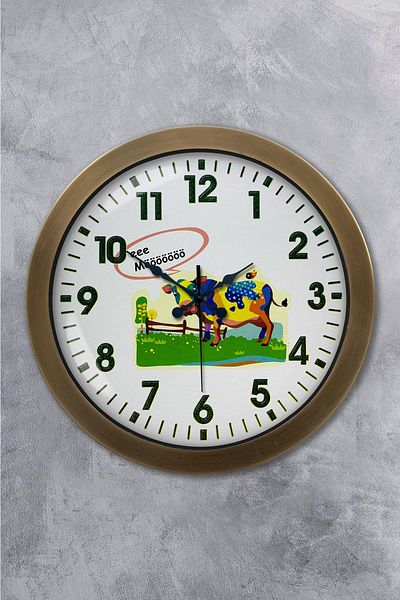 Kasva Concept Gift 36 cm Antique Metal Butcher Wall Clock