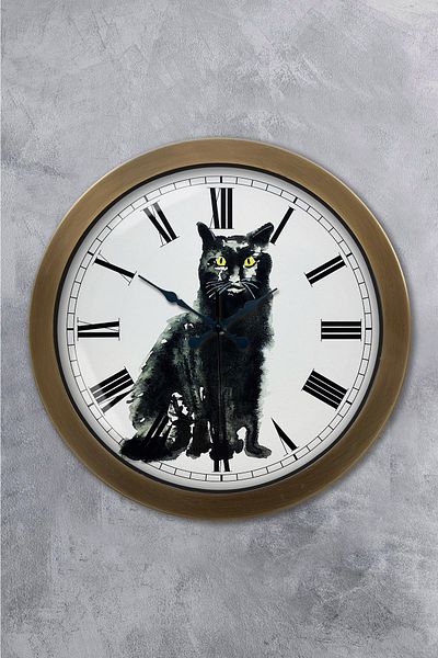 Kasva Concept Gift 36 cm Antique Metal Figure Wall Clock