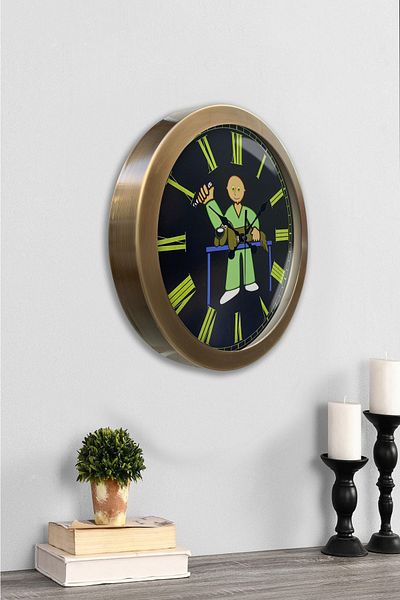 Kasva Concept Gift 36 cm Antique Metal Veterinary Wall Clock