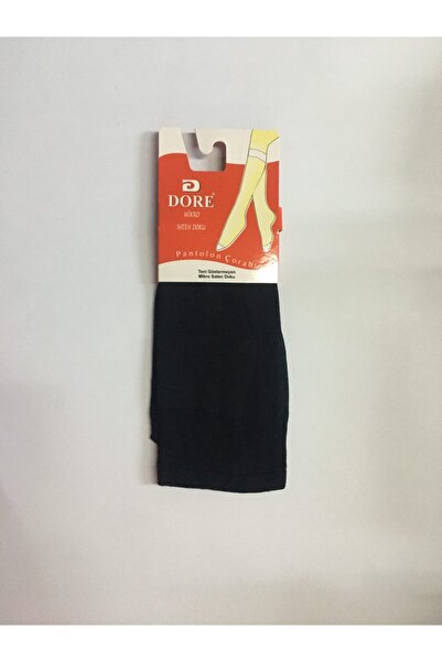 Dore Çorap 2'li Kadın Micro 70 Saten Dizaltı Siyah Renk Çorap