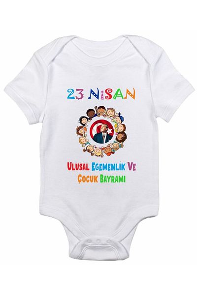 venüsdijital 23 April Children's Day Model 1 Printed Baby Bodysuit