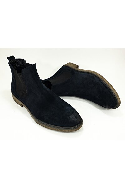 Clasica Hakiki Deri Chelsea Lacivert Erkek Bot
