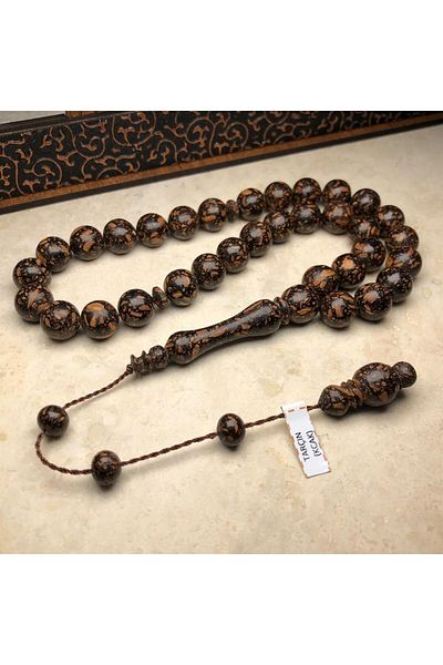 dergah tesbih Cinnamon Rosary - Globe Cutting and Special Workmanship