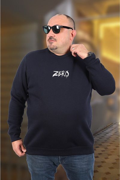 MocGrande Ανδρικό Sweat Zero 22732 Navy Blue μεγάλου μεγέθους