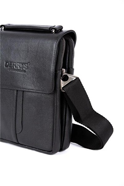 DERRYS Deri Erkek El Ve Omuz Askılı Deri Çanta %100 Hakiki Manda Derisinden