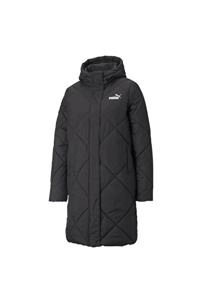 Puma Ess + Long Padded Coat Black Water Pellent