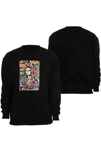 fame-stoned Leonardo Da Vinci - Φούτερ με στάμπα Mona Lisa Unisex Crew Neck
