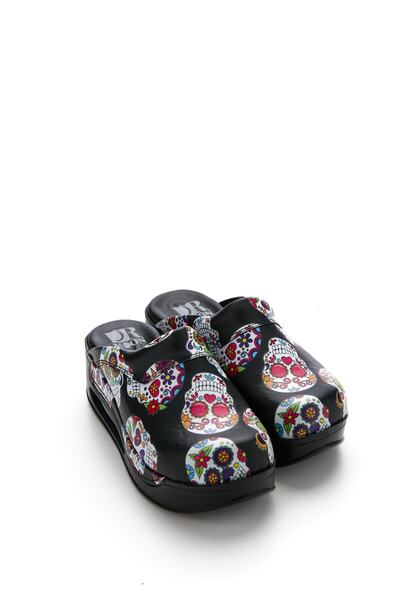 DRMOON Skull Patterned Airmax Sole Sabo Slippers