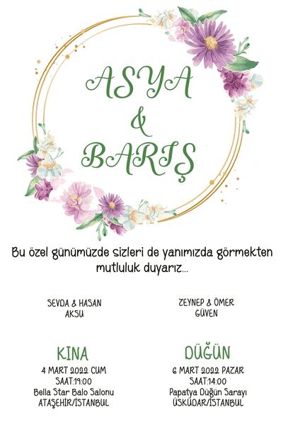 Belinay Düğün Davetiyesi 109 06 (500 ADET)