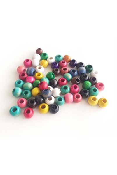 angel çanta aksesuar 10 bucăți margele colorate rotunde din lemn.