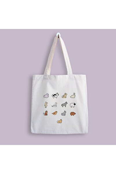 designedfy Animals Printed υφασμάτινη τσάντα