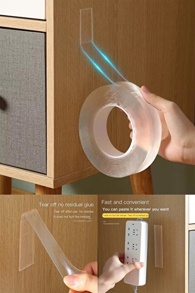 Biotech Berev 3 Metre Yüksek Mukavemetli Çift Taraflı Doku Bandı Bant-nano Te...