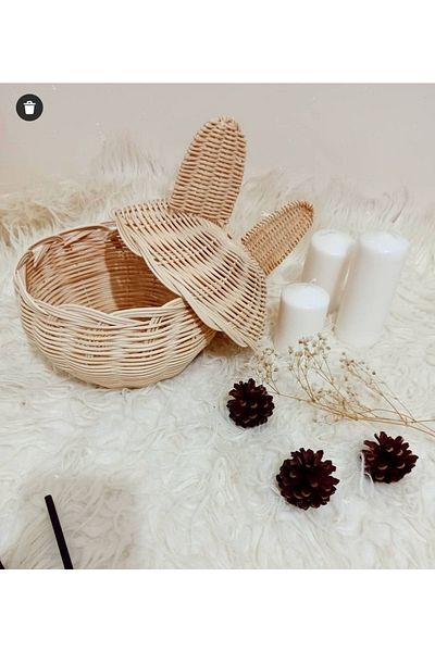 Gudelidekorr Gudelidekor Wicker Bamboo Rattan Children's Room Basket 20 cm