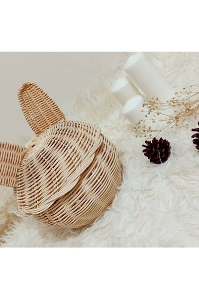 Gudelidekorr Gudelidekor Wicker Bamboo Rattan Children's Room Basket 20 cm