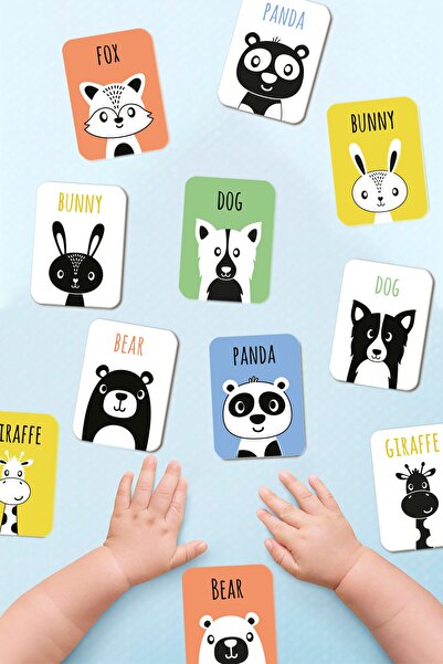 Little One بطاقات مطابقة خشبية لعبة الذاكرة لعبة الذاكرة الخشبية الحيوانات ال...