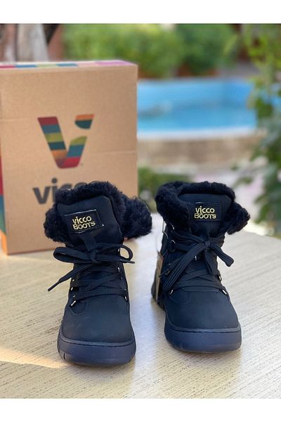 Vicco Baby Girl Black Kappa Boots 946.p20k.222-114 - Furry