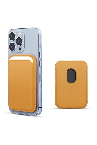 Microsonic Apple Iphone 14 Pro Leather Wallet Magsafe Sarı