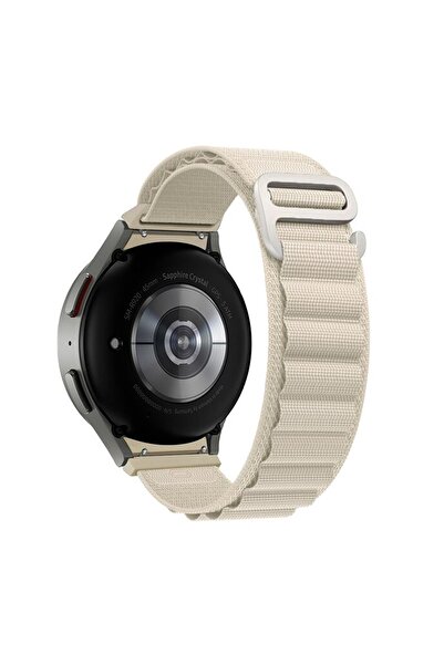 Microsonic Amazfit GTR 47mm Kordon Alpine Loop Bej (GTR 47mm ile Uyumlu)