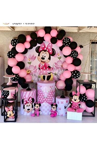 Çemrek Süs Parti Αλυσίδα μπαλονιών Minnie Mouse Concept με 80 μπαλόνια και αλ...